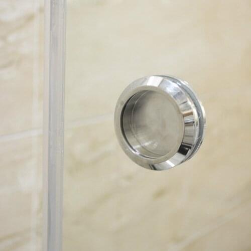 Brushed Stain Stainless Steel Round Glass Shower Door Knob Glass Door Handle