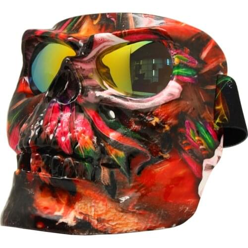 Motorcycle Skull Face Shield Airsoft Outdoor Ghost Army Men Women Zombie Scary Skeleton Cycling Sunglasses