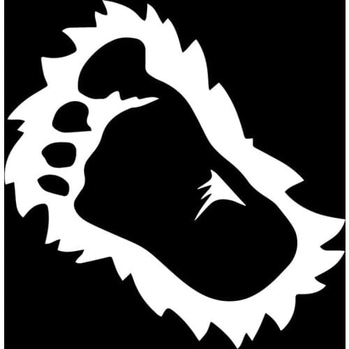 Cartoon Big Footprints Creative Stickers High Quality Car Decals Personalized Pvc Waterproof Decals Black/white, 16cm*16cm