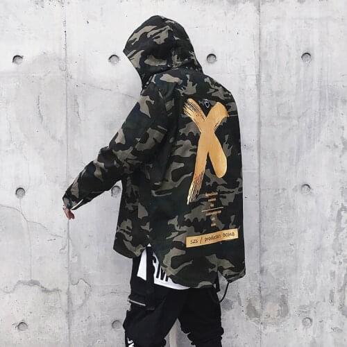 Men camouflage Jacket X Coat Jackets Hip Hop Camo Sunday Jackets Us Size S-XL