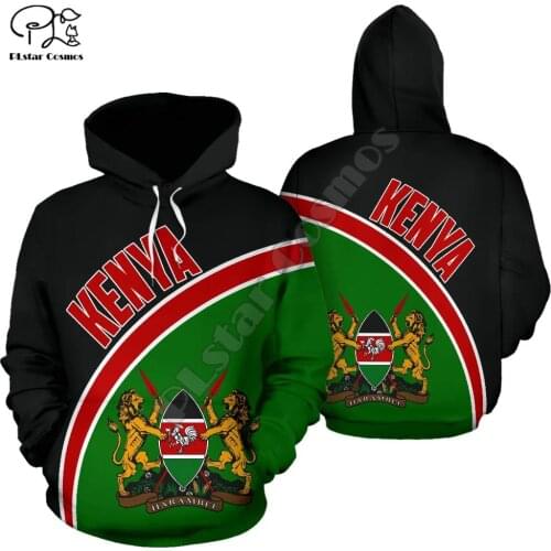 PLstar Cosmos Kenya Country Flag Tribe Culture Tattoo Tracksuit 3Dprint Men/Women NewFashion Harajuku Hoodies Pullover Jacket 12