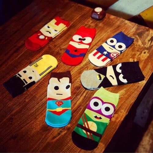 2021 trends cartoon socks Mens street style fashion shortInvisible Funny with pattern with anime Novelties Pair ankle socks