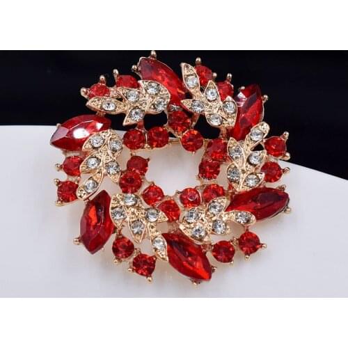 New Crystal Rhinestone Flower Brooches Pins Women Clothes Scarf Buckle Garment Accessories Fashion Jewelry Gifts 2021 New