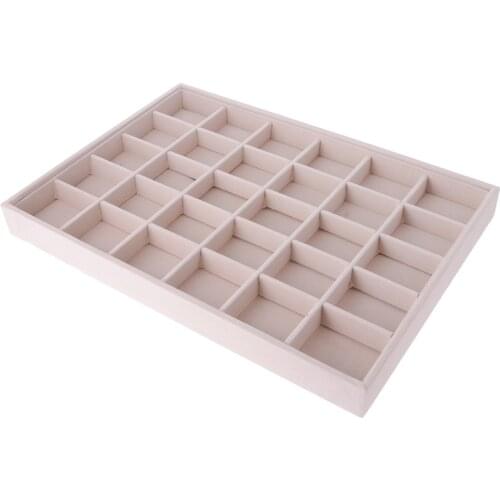30 Grids Ring Earrings Necklace Jewelry Display Organizer Box Tray Showcase