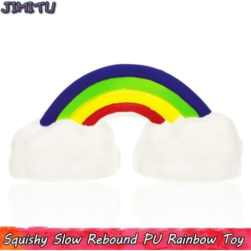 Rainbow Squishy Toy Cute Soft Slow Rising Rebound Antistress Squishies Squeeze Educational Baby Toys Gift Home Party Decorations