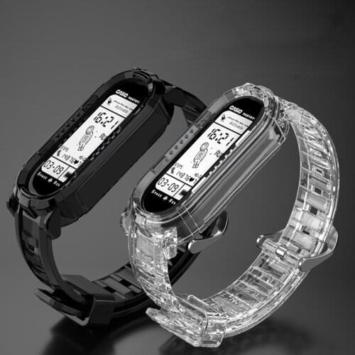 Watch Strap For Mi Band 6 For Mi Band 3/4/5/6/NFC One-Piece Transparent Electronic Watch Strap For Mi Band 4 Bracelet Wriststrap