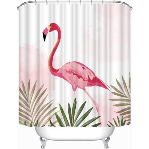 Pink Flamingo with Tropical Palm Leaf Bathroom Accessory with Hooks