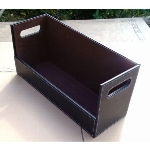 SD-01 X-123 Leather or wooden desktop storage rack for CD DVD game discs