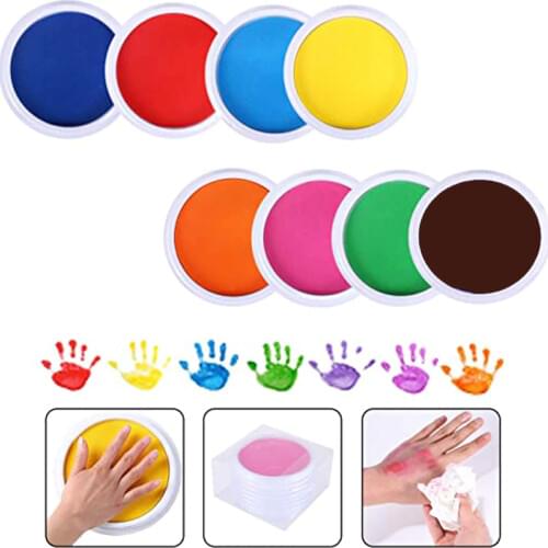 18cm Inkpad Rainbow Washable Large Ink Pads for Rubber Stamps Paper Decoration Scrapbooking Ink pad Finger Paint Weddi