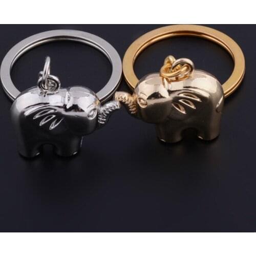 Elephant Keychain Gold 2020 Cute Animal Metal Key Chain Pendant Keyring Cover Holder Men Women Car Llaveros Hombre Bag Charms