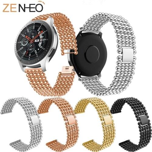 High quality Fashion straps For Samsung Galaxy 46mm Smart Watch Band Fashion Metal Wristband Strap For Samsung Gear S3 22mm