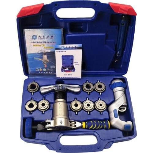 Wk-519Ft-L Brass Pipe Expander Eccentric Copper Pipe Flaring Tool Kit Refrigeration Tools Household Toolbox