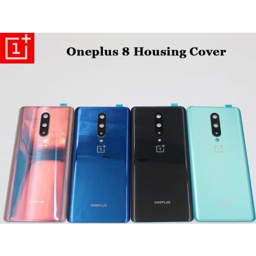 Oneplus 8 Battery Back Cover High Quality Rear Door Housing Case Phone Replacement For One Plus 1+ 8 With Camera Lens &Sticker