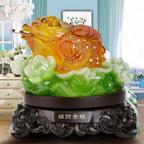 Toad ornaments Lucky opening three-legged toad company Cicada large living room opening gifts home handicraft