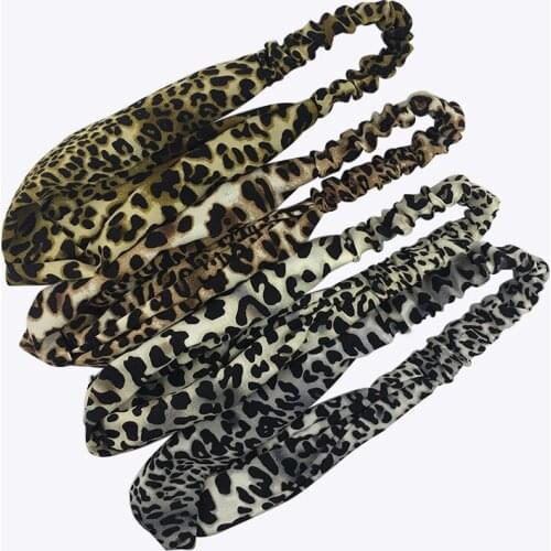 New Printing Leopard Cross Headband For Women Turban Hairband Stretch Twisted Knotted Hair Band Hair Accessories Headwear