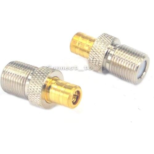 2 Pieces SMB to F Adapter SMB Female jack to F jack Female RF Coax Connector Adapters Straight