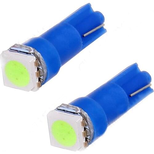 20pcs Twist Socket Ice Blue T5 5050 1SMD Instrument Cluster Dash Light