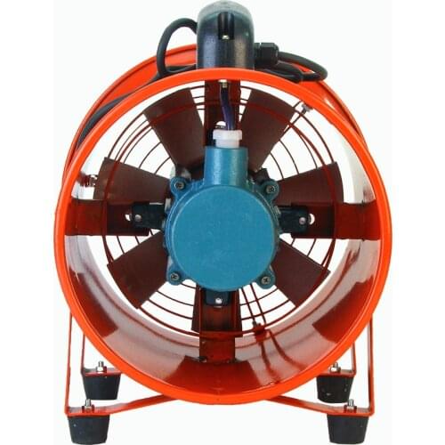 Industrial powerful portable axial fan 220V ventilation tunnel marine construction dust removal portable mobile exhaust fan