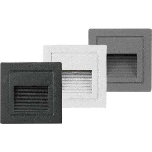 3W Recessed LED Stair Light AC85V-265V Indoor Outdoor IP65 Corner Wall lights Stairs Step stairway Hallway staircase lamp