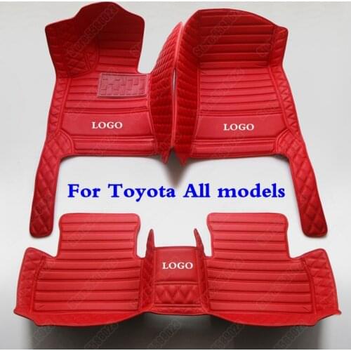 3D Car Floor Mats for Toyota RAV4 4Runner Prado Tacoma C-HR Yaris Tundra FJ Cruiser CROWN 86 Avalon Corolla Camry Land Cruiser