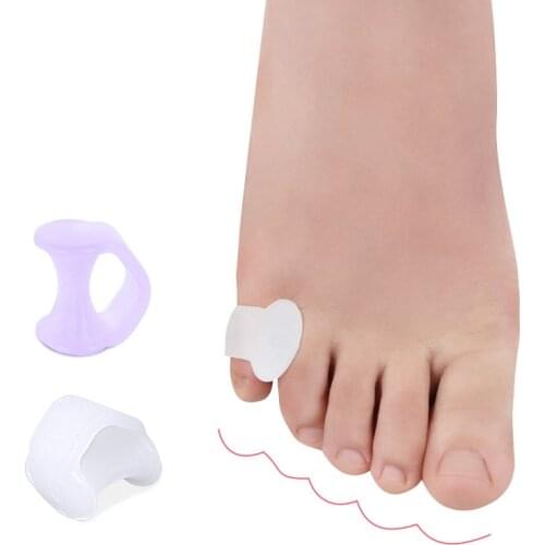 4pcs=2pairs Silicone Separator Finger Protector Toe Orthopedic Products Corrector Hallux Valgus Feet Care Straightener Pedicure