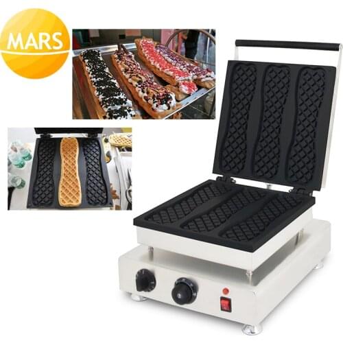 Korean Long Waffle Maker Machine 110V 220V Ice Cream Pizza Waffle Stick Iron Baker Plate Making Plates
