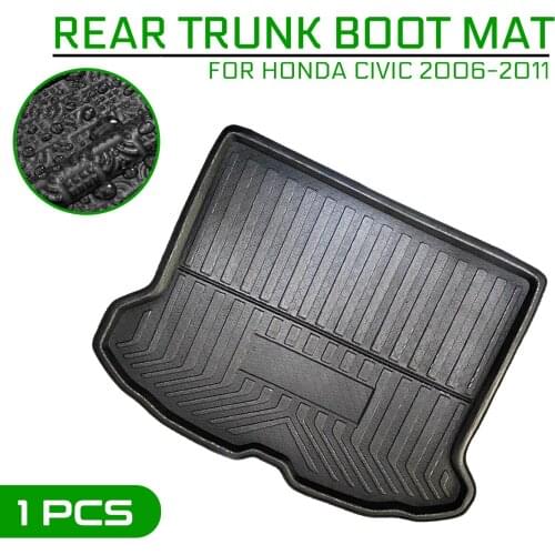 Car Floor Mat Carpet For Honda Civic 2006 2007 2008 2009 2010 2011 Rear Trunk Anti-mud Cover