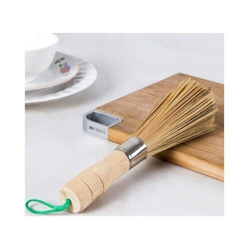 Bamboo brush Non-stick oil brush wash dishes in addition wooden handle pan brush 25*3cm free shipping