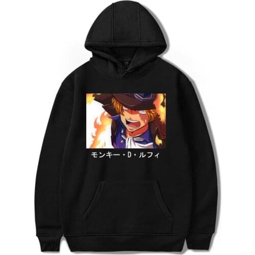 One Piece Hoodie Sweatshirt Japan Anime Printed Ace Luffy Casual Clothes Autumn Unisex Fashion Harajuku Streetwear Pullover Tops