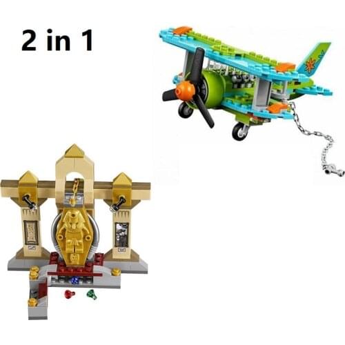 For Fit 75901 Movies Mystery Plane Adventure Set Dog Horse Mini DIY Model Building Blocks Toys For Children Gifts