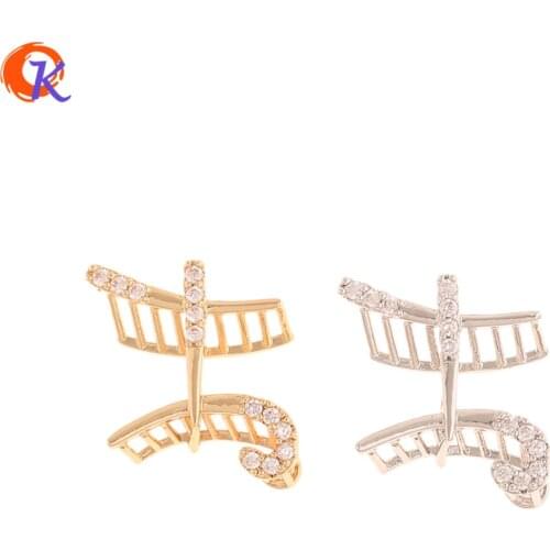 Cordial Design 10Pcs 16*18MM Jewelry Accessories/CZ Charms/Spiral Shape/Genuine Gold Plating/DIY Making/Hand Made/Earring Making