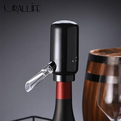Urallife 2 In 1 Electric Wine Dispenser Portable Automatic Quick Sobering Wine Pourer Wine Decanter Tool For Kitchen And Bar