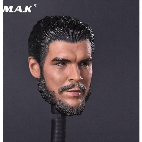 1/6 Scale Figure Head Sculpt Cuban Revolutionary Hero Che Guevara Leader Head Carving Model for 12 inches Solider Figure Body