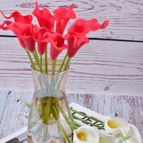 5Pcs Artificial Flowers PU Calla Lily Flores Bouquets Wedding Decoration Fake Flowers Home Decoration Artificial Plants