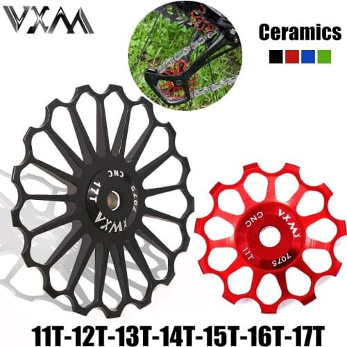 VXM Bicycle Ceramics Rear Derailleur 11T 12T 13T 14T 15T 16T 17T Jockey Wheel Road MTB Guide Bike CNC Machining Anodized Bearing