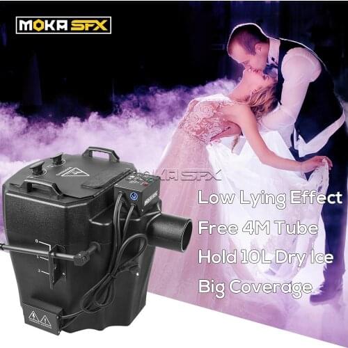 6000w Dry Ice Machine with Fly Case And Nozzle Stage Effect Ground Smoke Machine Low Lying Fog Machine For Wedding Party Event