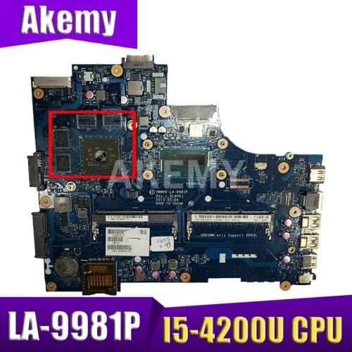 Akemy VBW00 LA-9981P for DELL Inspiron 15R 5537 CN-0K5RR0 K5RR01 laptop motherboard Radeon HD8670M SR170 I5-4200U