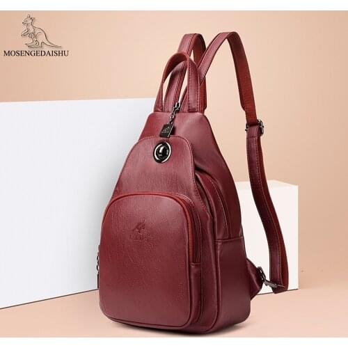 Fashion lady small backpack designer black backpack high quality school bag pu leather female chest bag leisure travel Mochil