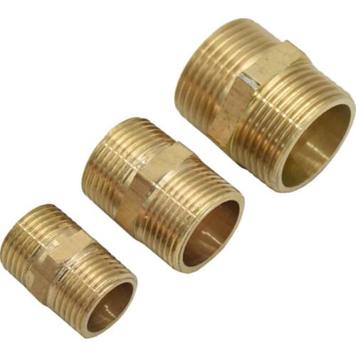 Male thread 1/2"3/4" 1" threaded connector Brass hose repair 2-way hose tap fittings Garden water tap Connector 20pcs