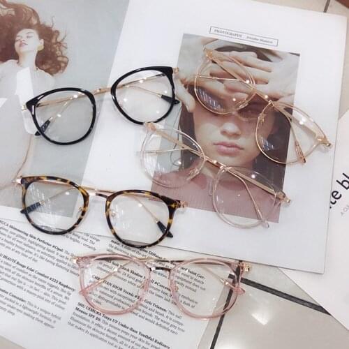1pcs Retro Anti Blue Ray Computer Glasses Women Round Eye Glass Men Blue Light Blocking Fashion Round Eyewear Optical Frames
