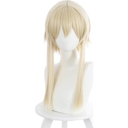 Game Genshin Impact Lumine Cosplay Wig Heat Resistant Synthetic Hair Carnival Halloween Party Props