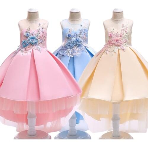 2020 fashion new baby girl dress girls clothes fashion lace edge high-end atmospheric dress new year party princess girl dress