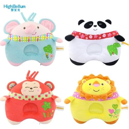 Newborn Baby Pillow Cotton Bed Plush Toy Infant Rattle Softy Sleeping Comfortable Toy 4 Animals High Quality Baby Birthday Gift