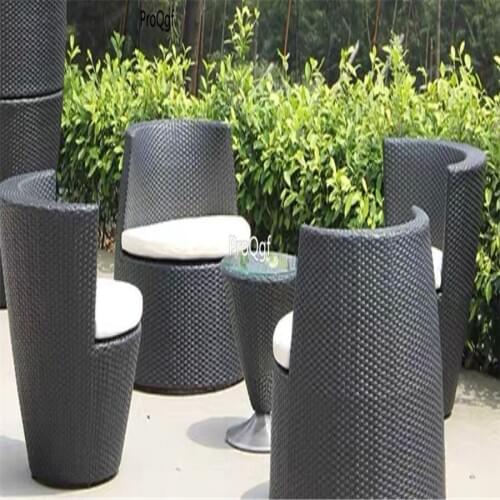 Prodgf 1 Set classic 4 chair and 1 table outdoor minshuku rattan