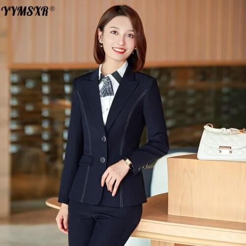 Plus Size Professional Womens Suit Business Formal Wear Fashion Temperament Overalls Casual Slim Pants Suit Two-piece Sets