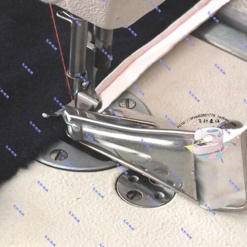 Industrial Sewing Machine Single-needle flat car heavy-duty material double bag Four-folding hem bag Edge edging device