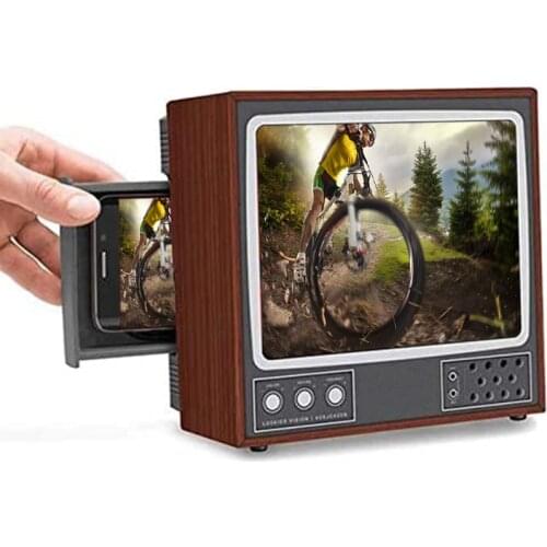 Retro TV Phone Holder Phone Stand Phone Screen Magnifier Phone Holder Screen Magnifier For Cell Smart Phone Portable Smartphone