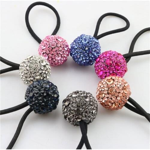 Fashion MagiDeal Women Diamante Elastic Hair Tie Band Rope Ring Ponytail Holder Hair Accessories Scrunchy Headband decor