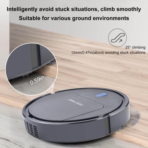 Smart Robot Vacuum Cleaner 120 Mins Runtime Robotic Vacuum For Pet Hair Hard Floors And Carpet USB Charge Home Cleaner 2 Color