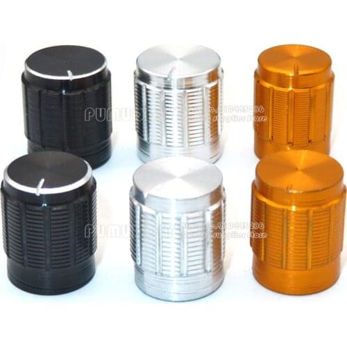 5PCS Aluminum Alloy 13*17mm 15*17mm Potentiometer 13*17 15*17 Knob Rotation Switch Volume Control Knob Black Silvery